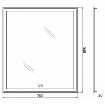 Зеркало BelBagno SPC-GRT-700-800-LED-TCH-WARM