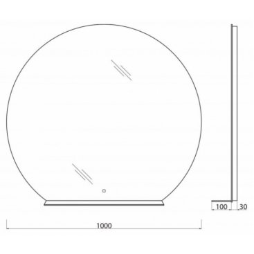 Зеркало BelBagno SPC-RNG-1000-LED-TCH-MENS