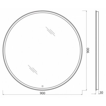 Зеркало BelBagno SPC-RNG-900-LED-TCH