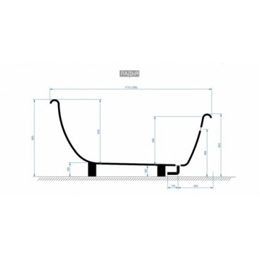 Ванна Белюкс Ладья 1700 хром