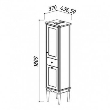 Мебель для ванной Белюкс Верди H 105-02 слоновая кость