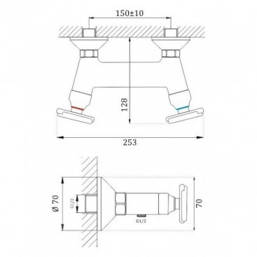 Смеситель для душа Belz B20832 хром