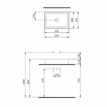 Раковина Berges Ego SL 181069