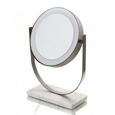 Зеркало косметическое Bertocci Carrarino 124 4749 белый мрамор/бронза