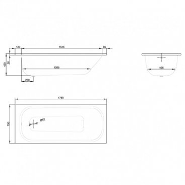 Ванна Bette Form 2020 2949-000 AD Plus AR 175x75