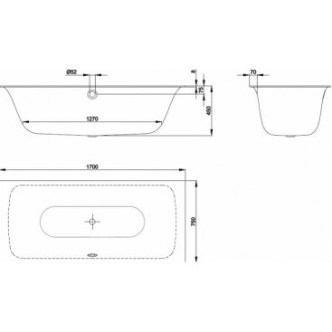 Ванна Bette Lux 3440-000 Plus 170x75