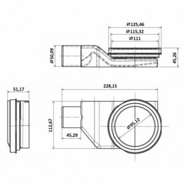 Душевой лоток Bettoserb Confluo Slim Line 450 13100031 хром матовый