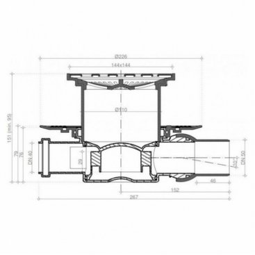 Душевой трап Bettoserb Confluo Standard 15х15 Tide 2 13000002 хром