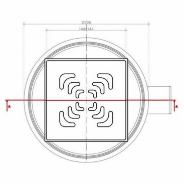 Душевой трап Bettoserb Confluo Standard 15х15 Square 2 Gold 13000137 золото