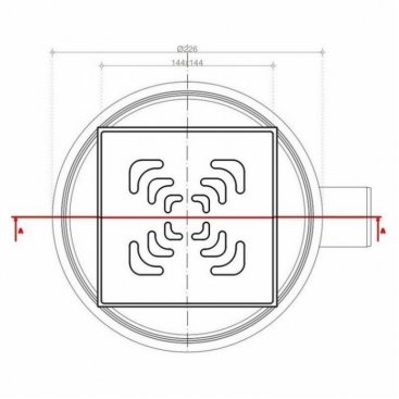 Душевой трап Bettoserb Confluo Standard 15х15 Square 3 Gold 13000138 золото