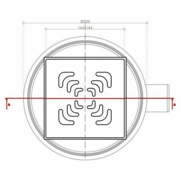 Душевой трап Bettoserb Confluo Standard 15х15 Square 4 Gold 13000139 золото