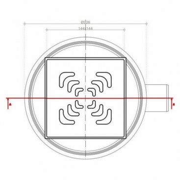 Душевой трап Bettoserb Confluo Standard 15х15 Square Vertical 13000019 хром