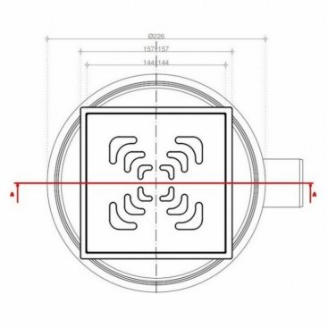 Душевой трап Bettoserb Confluo Standard 15х15 Square 1 Mask 13000073 хром