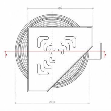 Душевой трап Bettoserb Confluo Standard 20х20 Angle Vertical 13000021 хром