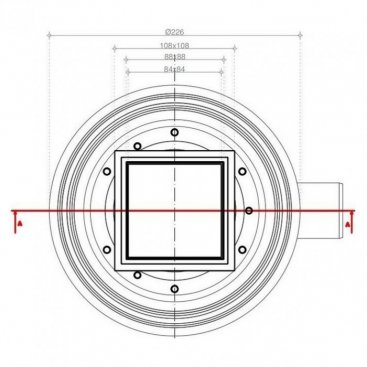 Душевой трап Bettoserb Confluo Standard 10х10 Dry Vertical White Glass 13000111 белый