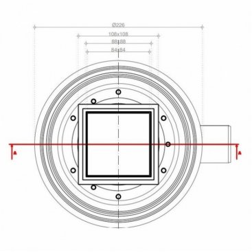 Душевой трап Bettoserb Confluo Standard 10х10 Dry Plate 2 2in1 13702563 хром