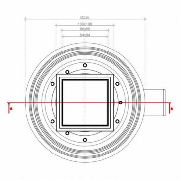 Душевой трап Bettoserb Confluo Standard 10х10 Dry Plate 3 2in1 13702564 хром