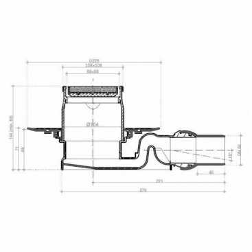 Душевой трап Bettoserb Confluo Standard 10х10 Dry Plate 4 2in1 13702565 хром