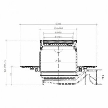 Душевой трап Bettoserb Confluo Standard 10х10 Dry Plate 8 2in1 13702566 хром