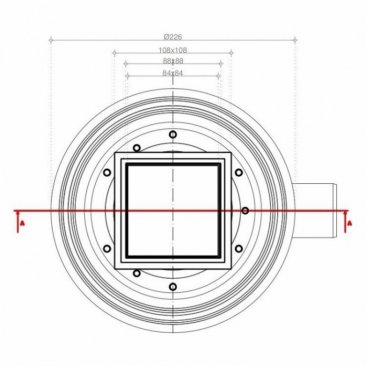 Душевой трап Bettoserb Confluo Standard 10х10 Dry Plate 8 2in1 13702566 хром