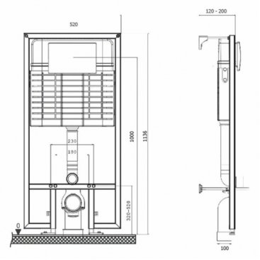 Инсталляция для унитаза Bettoserb Sava Fix Slim 40006456