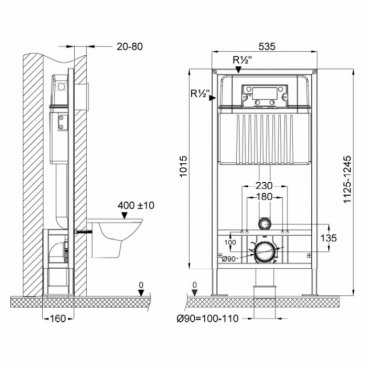 Инсталляция для унитаза Bettoserb Sava Free Standing 40006480