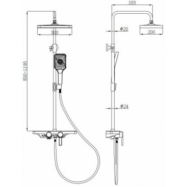 Душевая стойка beWash BV0MMSS6150