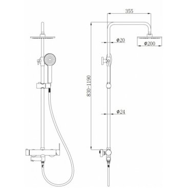 Душевая стойка beWash BV0MMSS6612