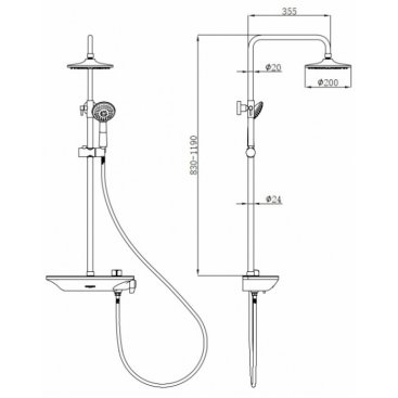 Душевая стойка beWash BV0MMSS6617