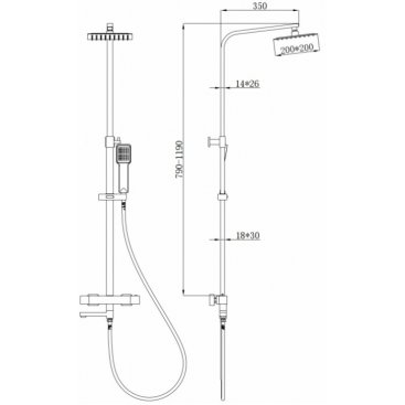 Душевая стойка beWash BV0TMSS6620