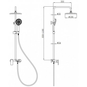 Душевая стойка beWash BV1MMSS6666