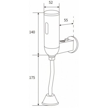 Смывное устройство для писсуара beWash Photocell BWAM0UT309