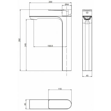 Смеситель для раковины beWash Purify BVMM0BH500