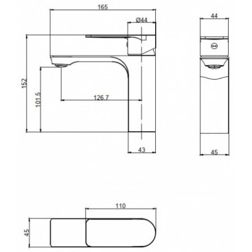 Смеситель для раковины beWash Purify BVMM0BS500