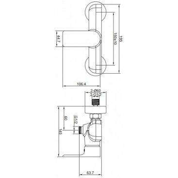 Смеситель для душа beWash Tiere BVMM1SH357