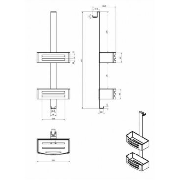 Полка Black&White SN-8043