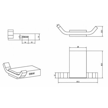 Комплект аксессуаров для ванной комнаты Black & White Gravity GA-7710C