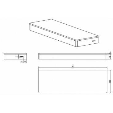 Полка Black & White Gravity GA-9610GM