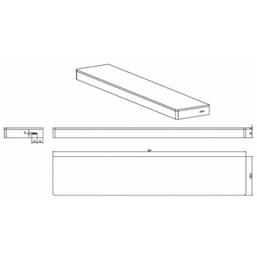 Полка Black & White Gravity GA-9615GM