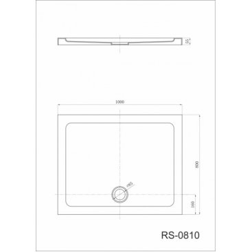 Душевой поддон Black&White Stellar Wind RS-0810