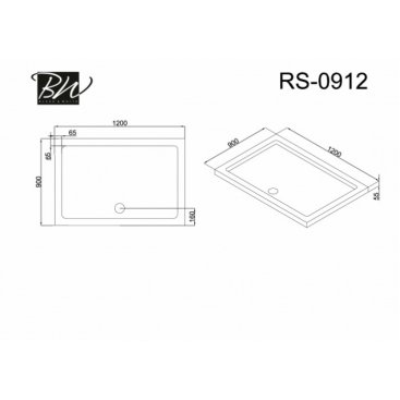 Душевой поддон Black&White Stellar Wind RS-0912