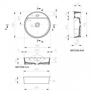 Раковина Bocchi Slim Line 1599-061-0126 белая глянцевая