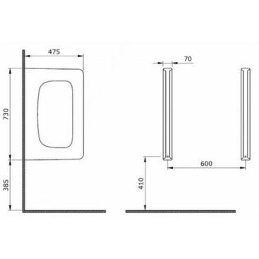 Перегородка для писсуара Bocchi Taormina Arch 1081-001-0120