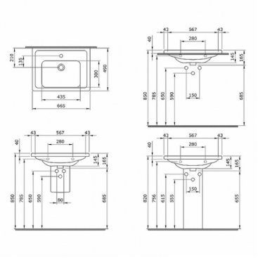 Раковина Bocchi Taormina Pro 1007-001-0126