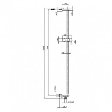 Душевая штанга Bossini D39000.030