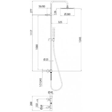 Душевая стойка Bossini Cosmo L10092.073