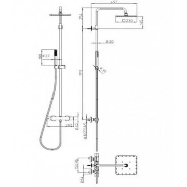 Душевая стойка Bossini Cosmo L10103.073