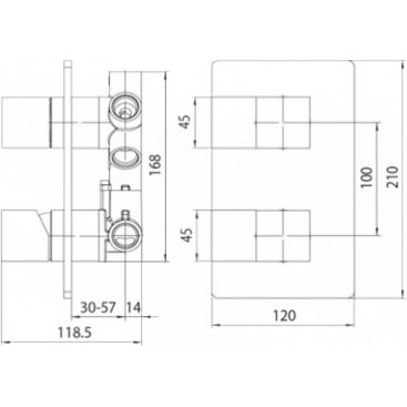 Смеситель для ванны Bossini Cube New Z00062.030