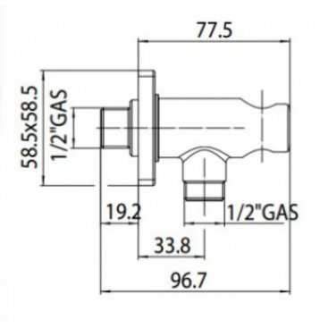 Штуцер с держателем Bossini CB3000.073