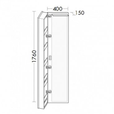 Пенал Burgbad Sys30 SPIJ040L461 40 см